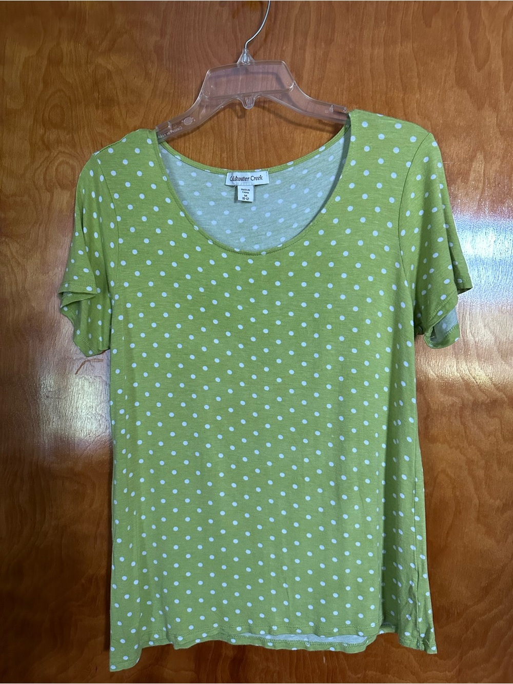 Coldwater Creek Polka Dot Scoop Neck Tee